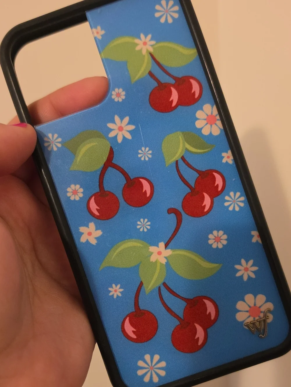 Wildflowers Cherry Pattern Blue iPhone 12/12 Pro Case
